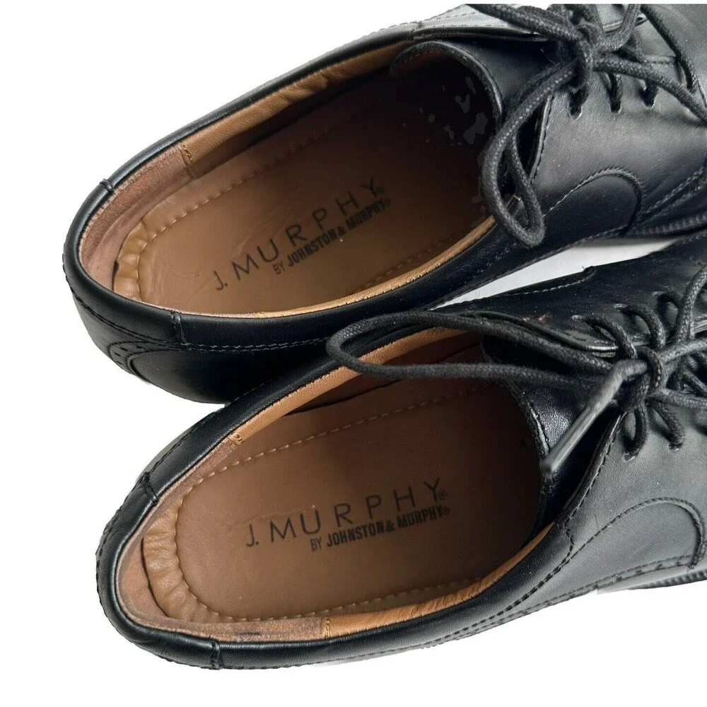 J. Murphy By Johnston Murphy Oxford Dress Shoes Black Mens Size 11M 59-2015